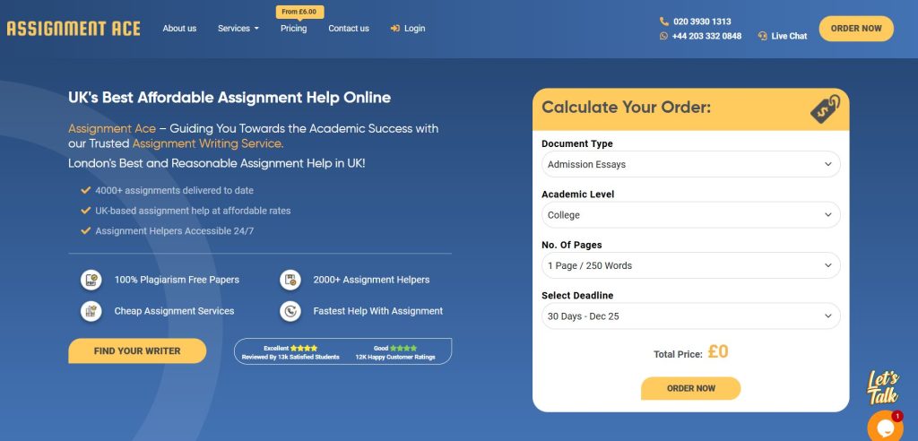 AssignmentAce.co.uk Review 2025